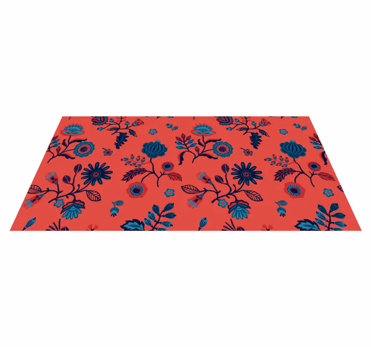 Vinyl Teppich Blumen lebendiger blumendruck - TenStickers
