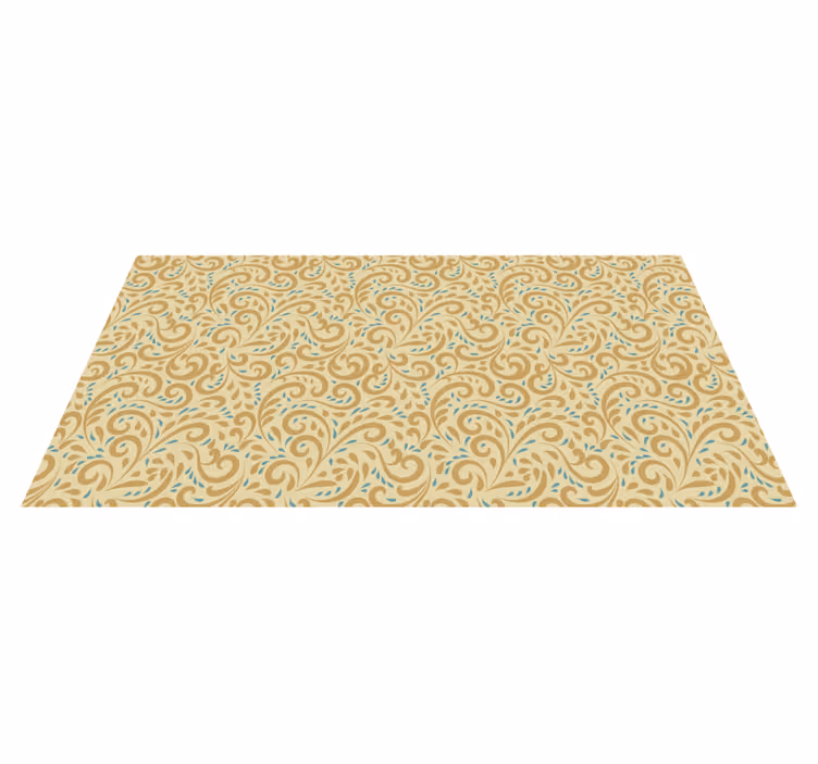Vinyl Teppich Blumen botanisches wirbelelement - TenStickers