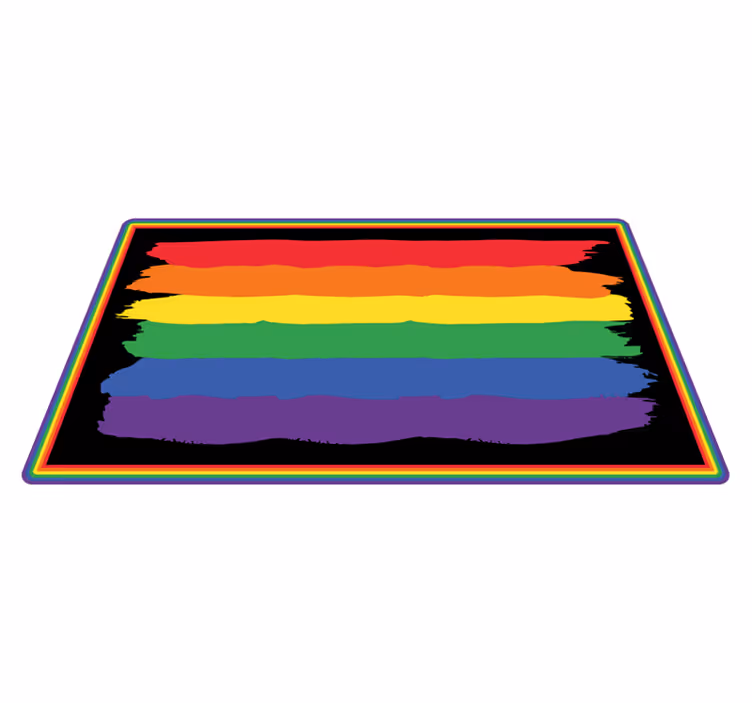 Vinyl Teppich gestreift bunte regenbogenstreifen - TenStickers