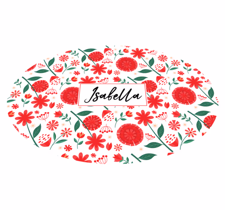 Vinyl Teppich Schlafzimmer benutzerdefinierte rote blumen - TenStickers
