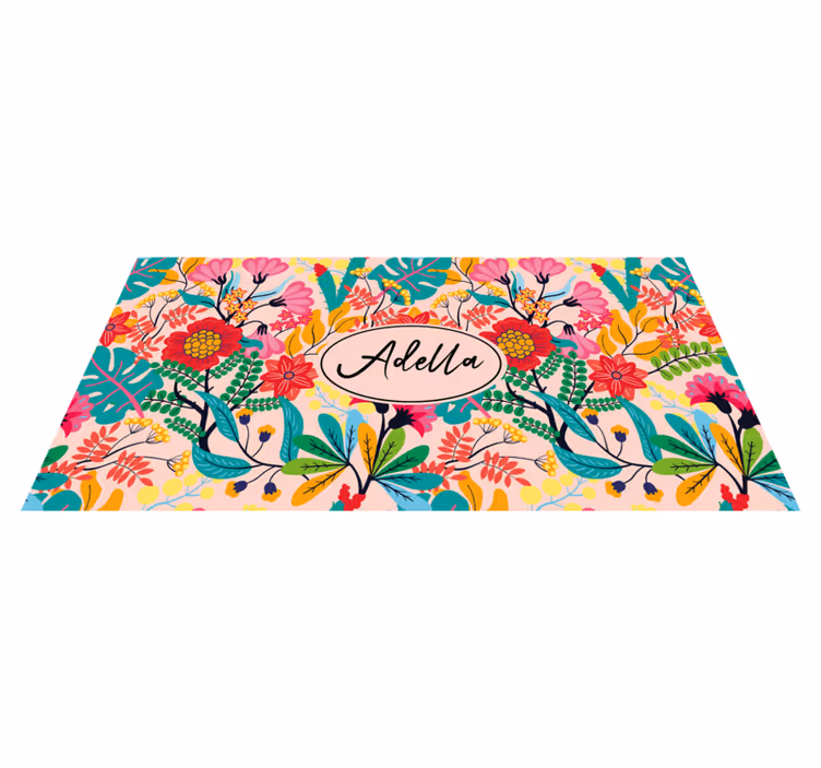 Vinyl Teppich Schlafzimmer florales individuelles design - TenStickers