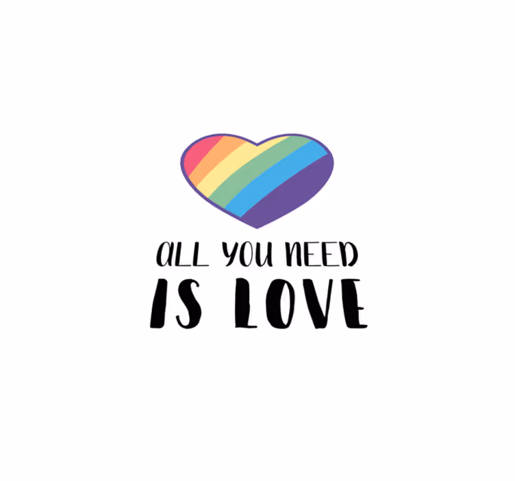 Vinyl Teppich Spruch bunte herzbotschaft - TenStickers