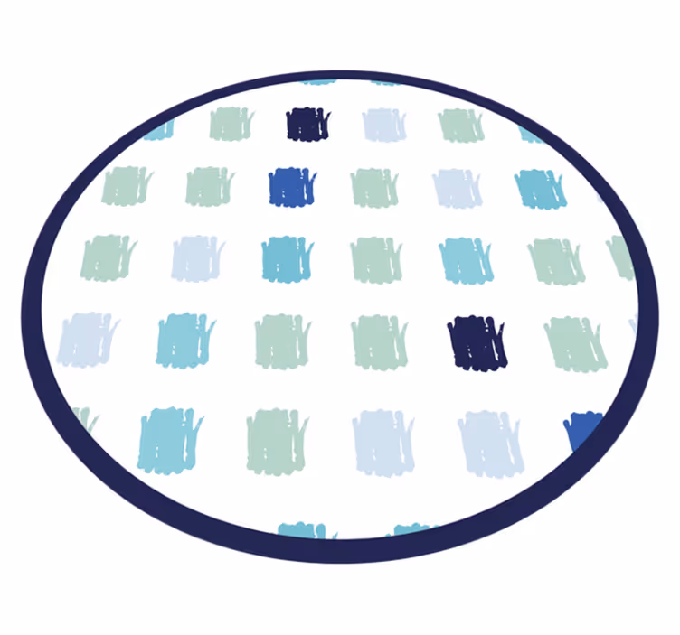 Vinyl Teppich minimalistisch blaue pinselstriche - TenStickers