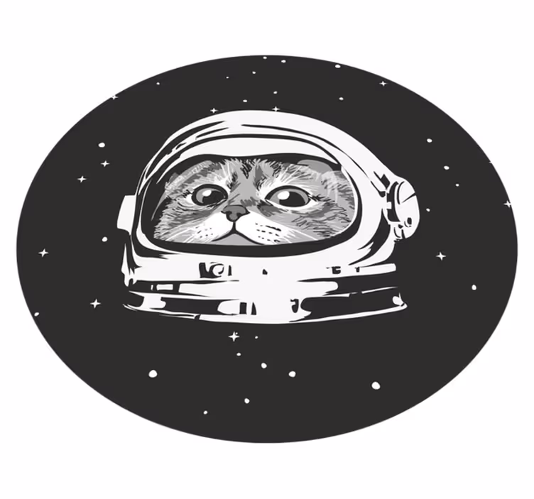 Vinyl Teppich Kinderzimmer weltraumkatzen-abenteuer - TenStickers