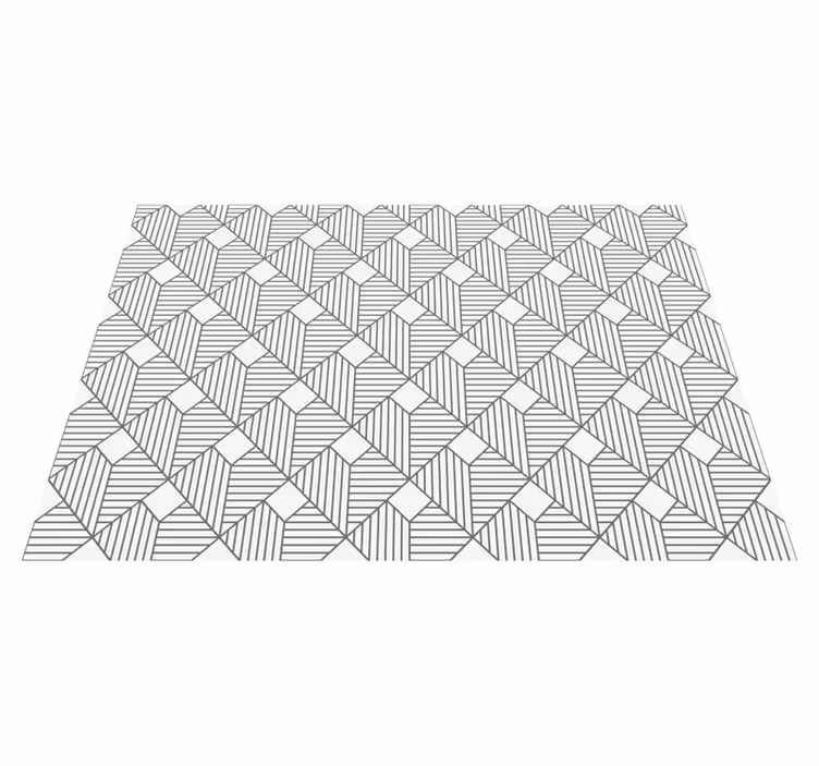 Vinyl Teppich geometrisch grau gemusterter stil - TenStickers