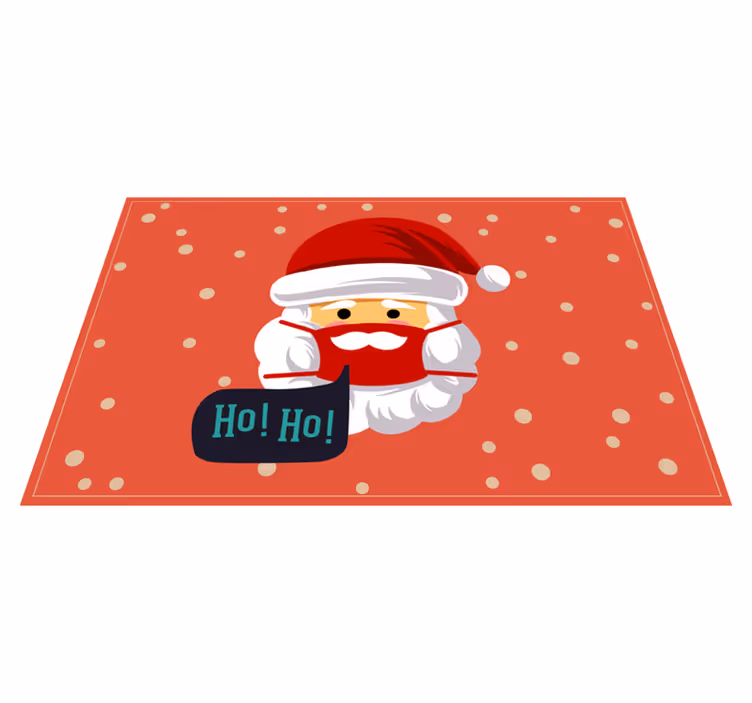 Vinyl Teppich Weihnachten weihnachtsmann jubelt - TenStickers
