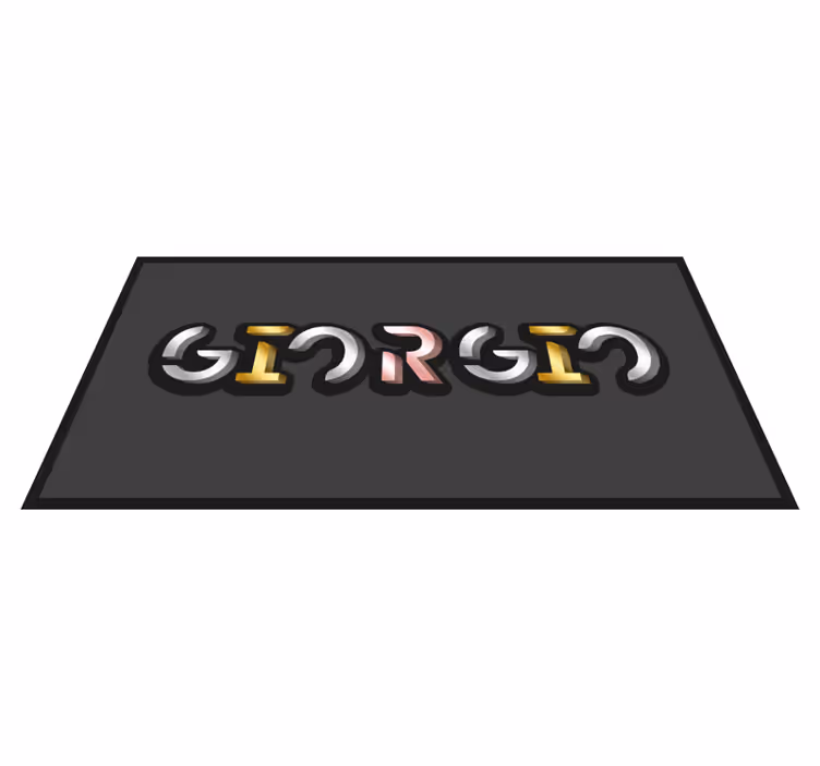 Vinyl teppich mit namen im persönlichen design - TenStickers