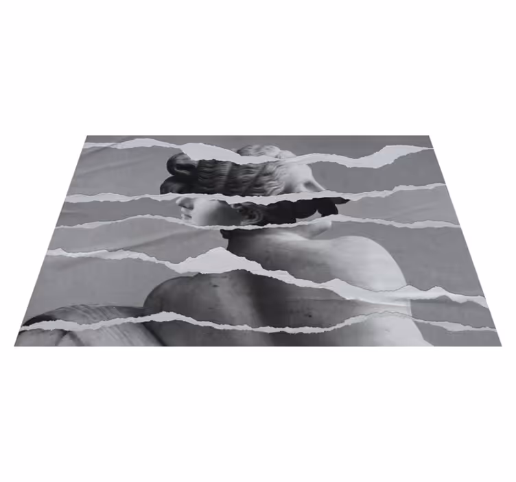 Vinyl Teppich Imitation zerrissener papiereffekt - TenStickers