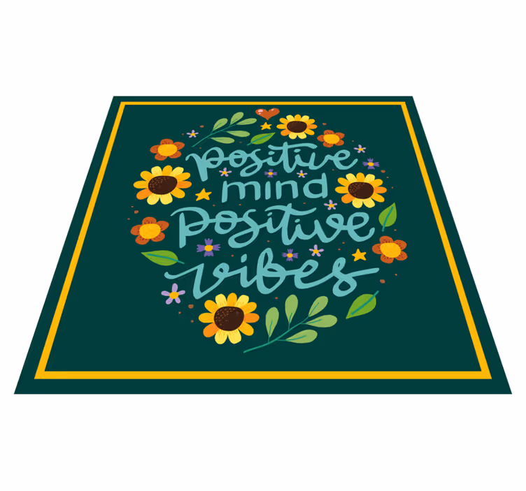 Vinyl Teppich Spruch positive stimmung - TenStickers