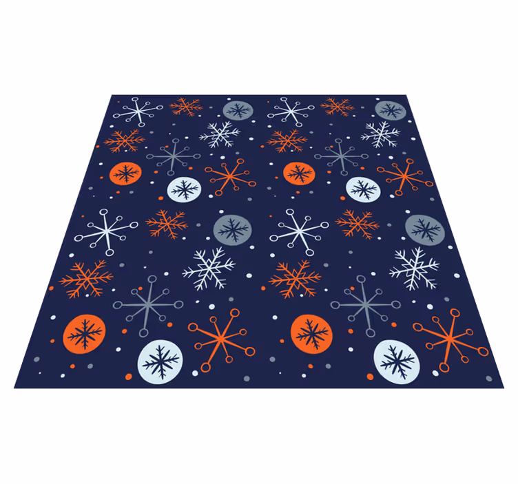 Vinyl Teppich Weihnachten schneeflockenmotive - TenStickers