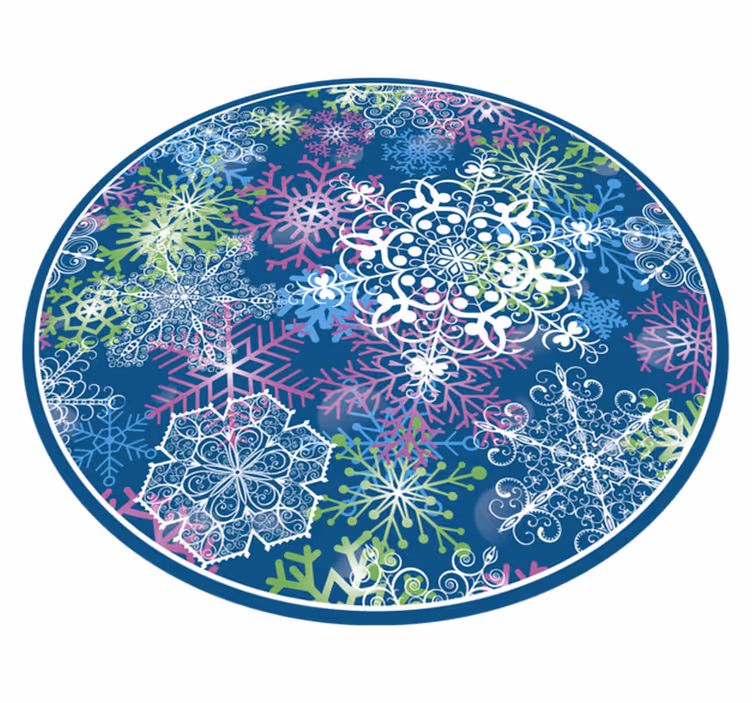 Vinylteppich Wohnzimmer Leuchtende schneeflocken - TenStickers