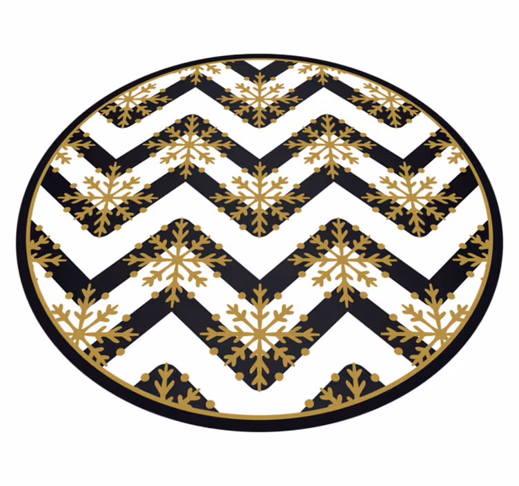 Vinyl Teppich Weihnachten chevron-schneeflockenmuster - TenStickers