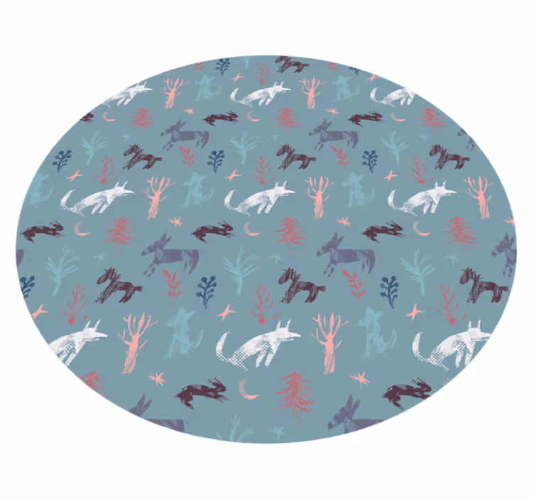 Vinyl teppich tiermuster von der natur inspirierte wesen - TenStickers