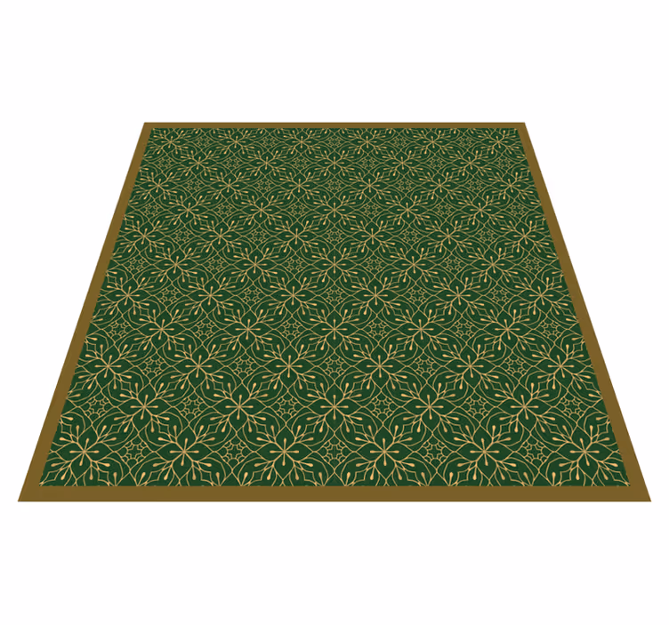 Vinyl teppich blumen mit anmutigem pflanzenmotiv - TenStickers
