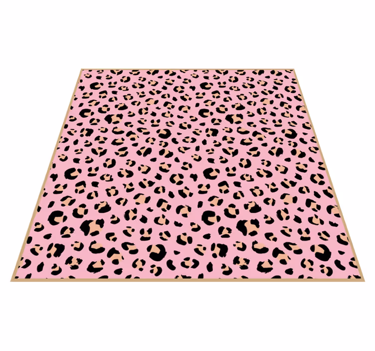 Vinyl Teppich Tiermuster schickes rosa leopardenmuster - TenStickers