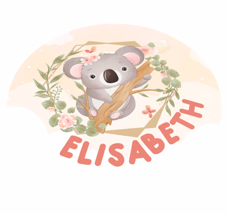 Vinyl teppich mit namen niedliches koala design - TenStickers