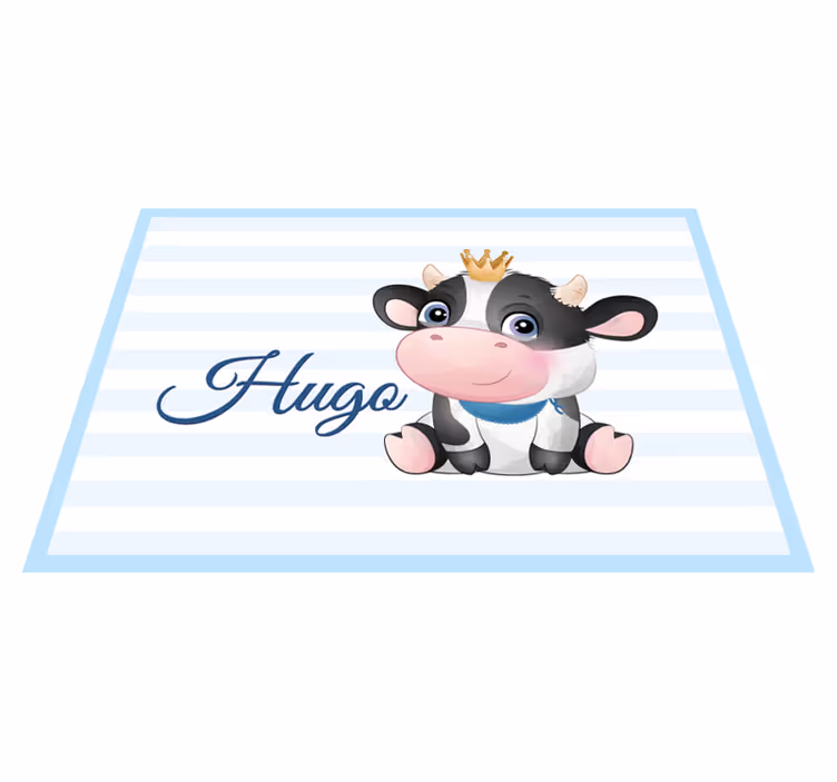Vinyl teppich baby kuh mit namen - TenStickers