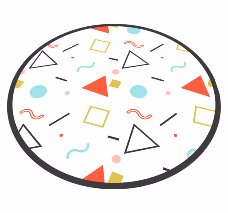 Vinyl Teppich geometrisch geometrische bunte formen - TenStickers