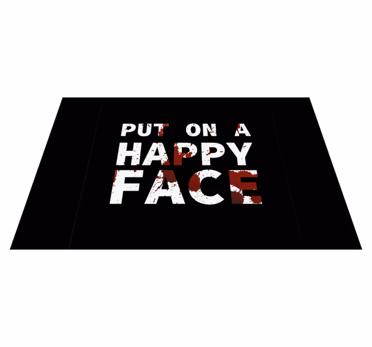 Vinyl Teppich Spruch aufs gesicht legen - TenStickers