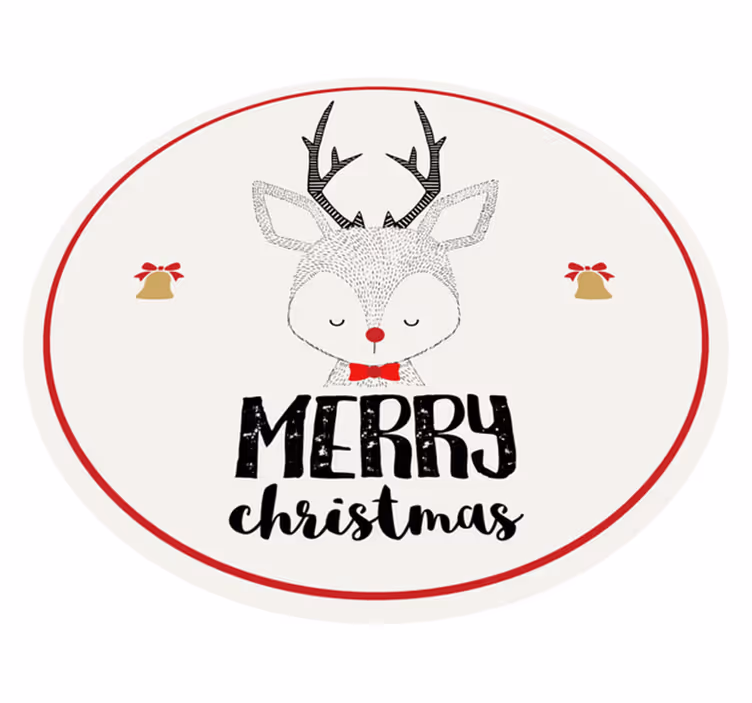 Vinyl Teppich Weihnachten festliches rentier-kunstwerk - TenStickers