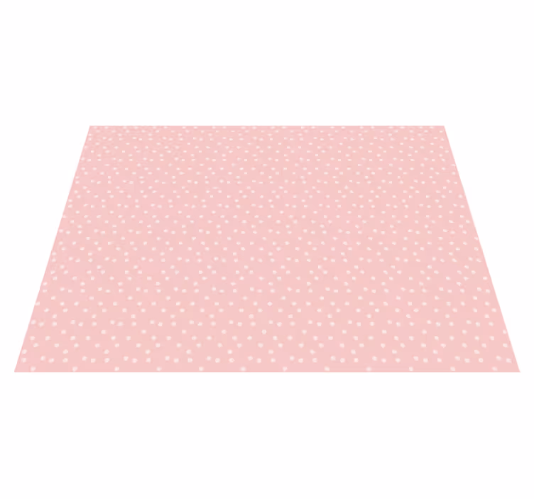 Vinyl Teppich Baby rosa tupfen - TenStickers