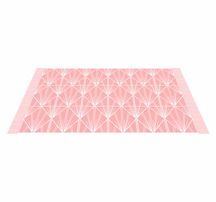 Vinyl Teppich Fliesenoptik rosa geometrisches schema - TenStickers