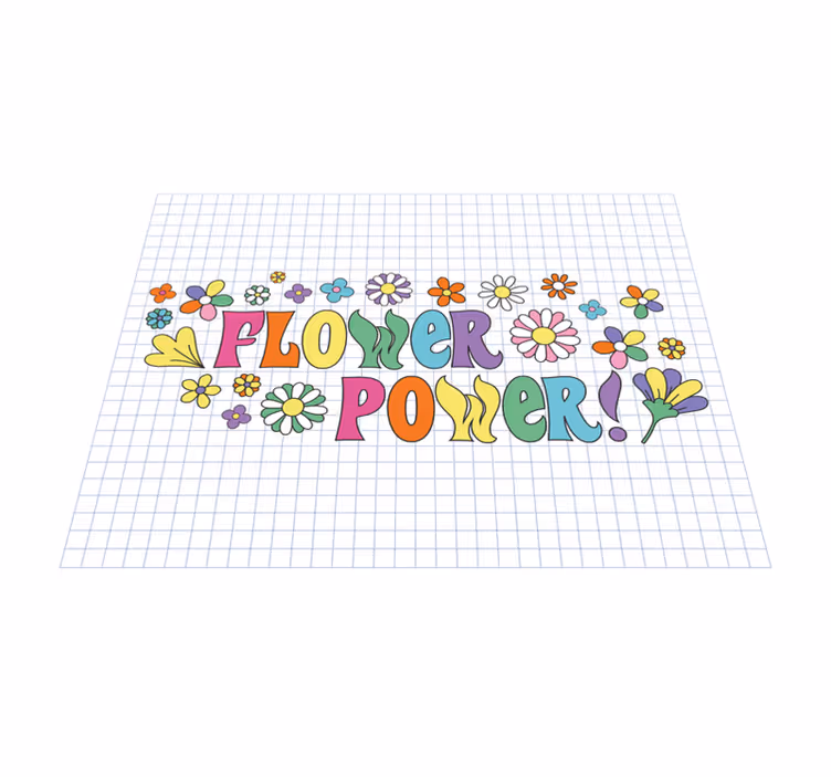 Vinyl Teppich Blumen flower-power-design - TenStickers