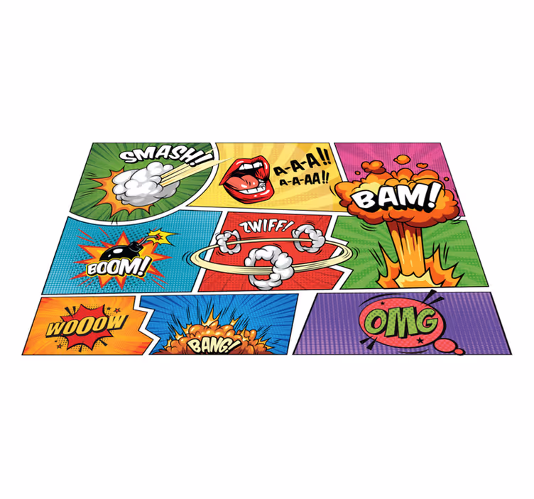Vinyl Teppich Jugendzimmer comic-action - TenStickers