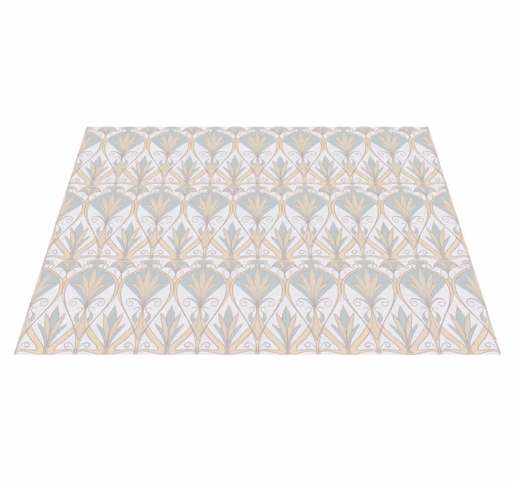 Vinyl Teppich minimalistisch elegante florale inspiration - TenStickers