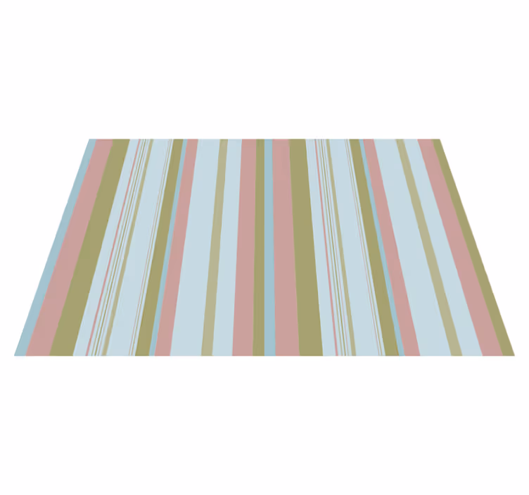 Vinyl Teppich gestreift buntes pastellmuster - TenStickers