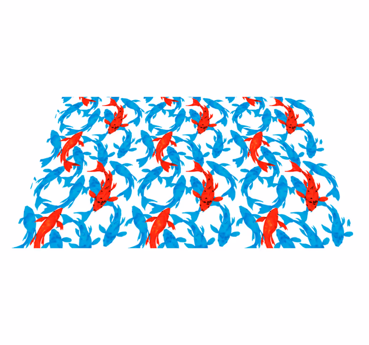 Vinyl Teppich Bad bunte koi-fische - TenStickers