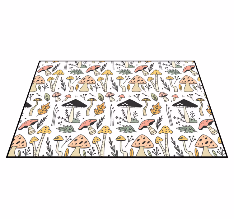 Vinyl Teppich Natur bezaubernde pilze - TenStickers