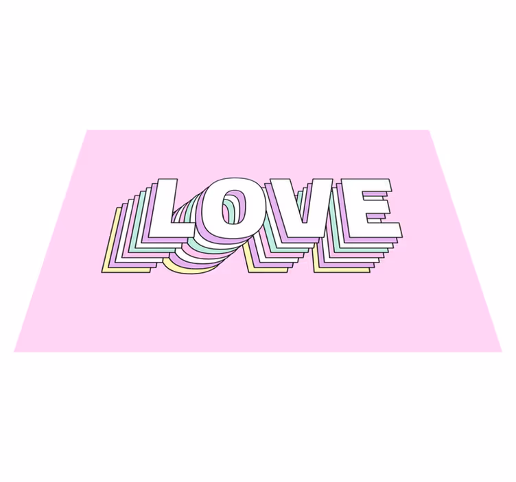 Vinyl Teppich Spruch liebe typografie anzeige - TenStickers