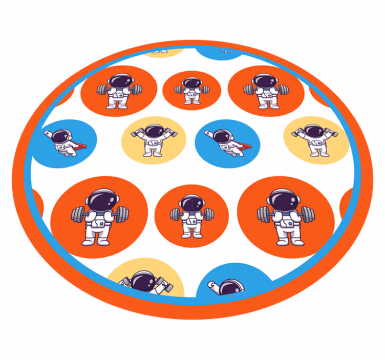 Vinylteppich kindlich astronauten-fitness - TenStickers