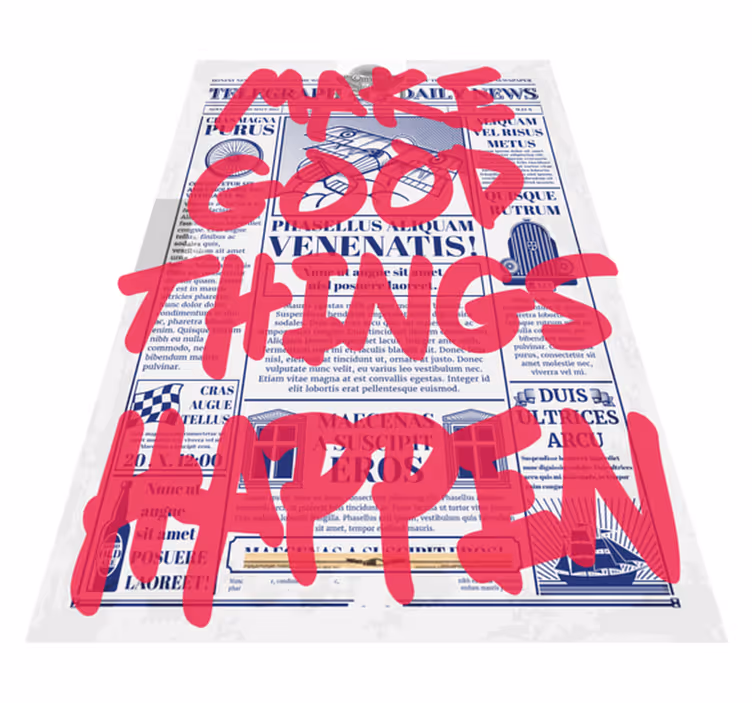 Vinyl teppich spruch gute dinge schaffen - TenStickers