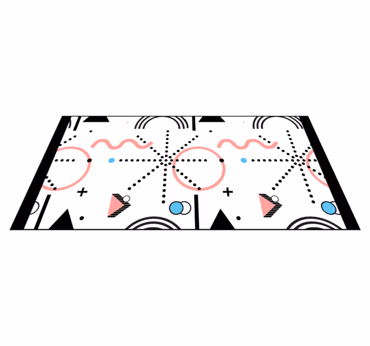 Vinyl Teppich modern weißes geometrisches muster - TenStickers