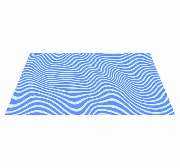 Vinyl Teppich geometrisch fließende blaue wellen - TenStickers