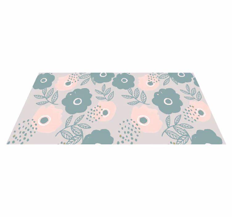 Vinyl Teppich Blumen florales blattelement - TenStickers