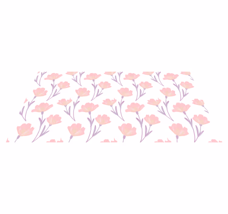 Vinyl teppich blumen mit sanften blumenmustern - TenStickers