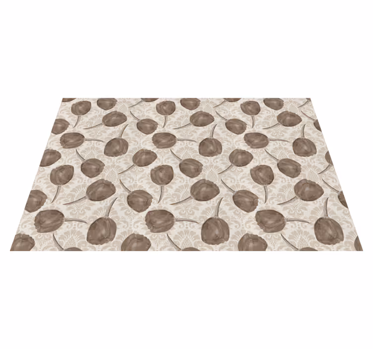 Vinyl Teppich Blumen sanftes botanisches motiv - TenStickers