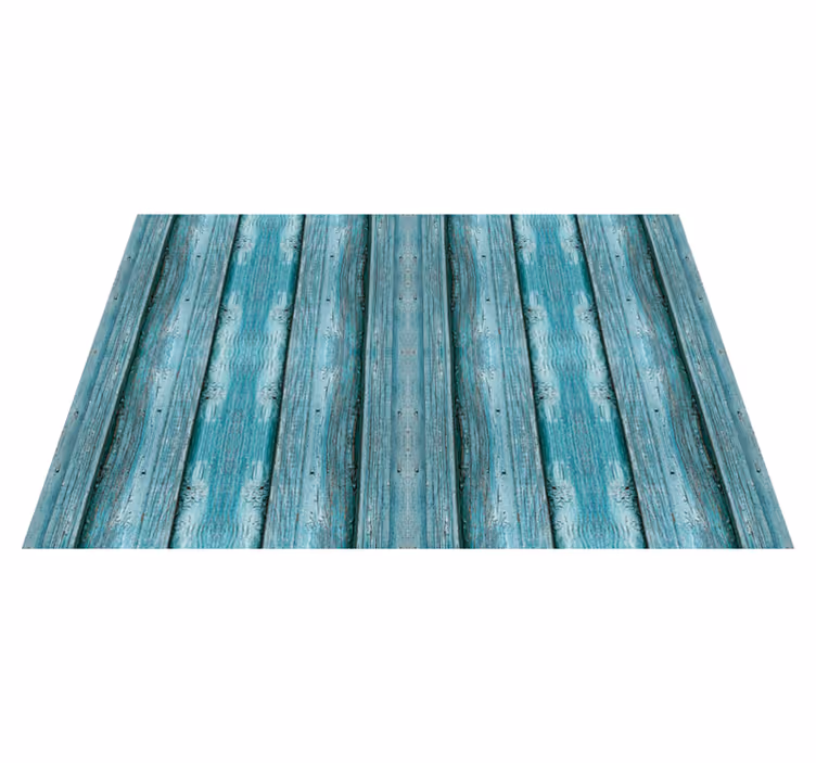 Vinylteppich Holzoptik blaues distressed-motiv - TenStickers