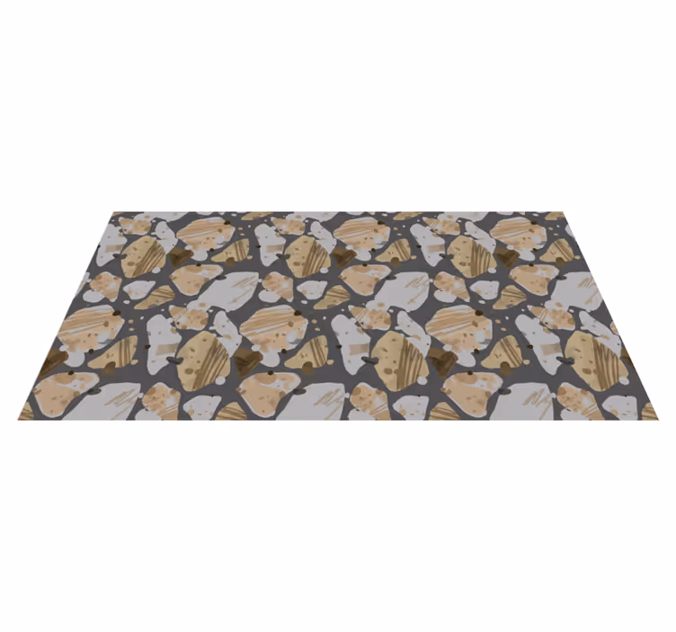 Vinylteppich Holzoptik abstraktes steinmuster - TenStickers