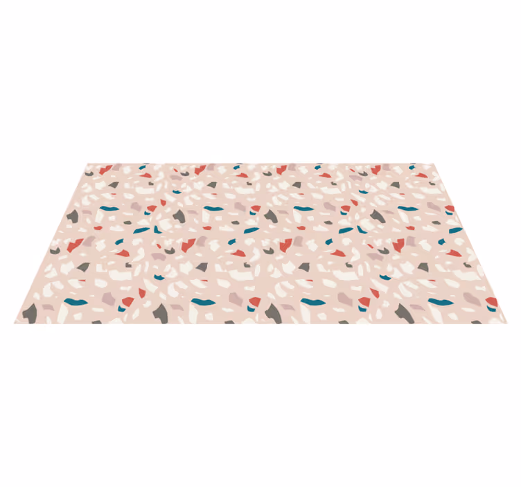 Vinyl teppich imitation mit buntem terrazzo-muster - TenStickers