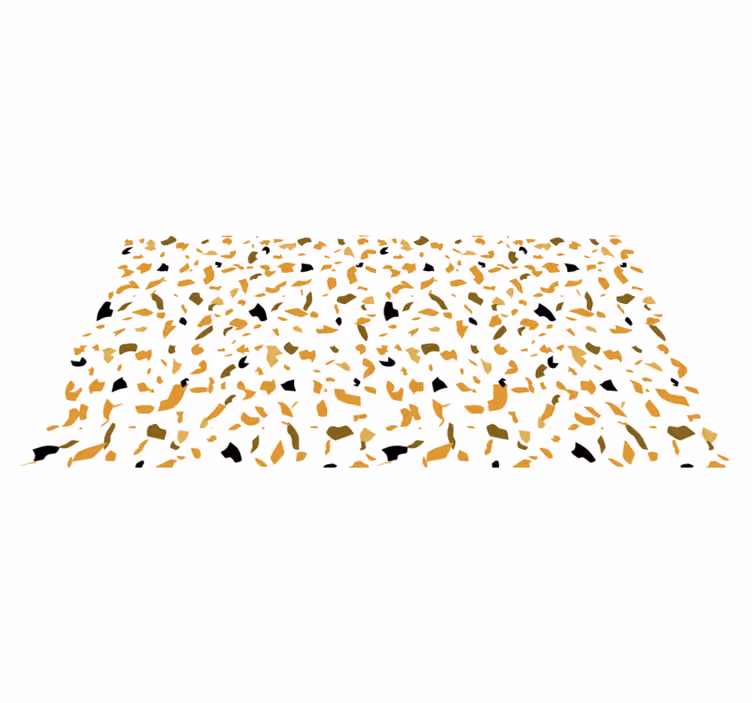 Vinyl teppich textur in weiß und braun terrazzo - TenStickers