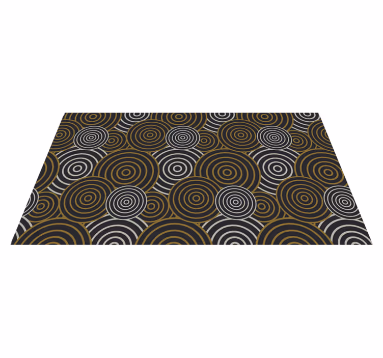 Vinyl Teppich geometrisch kreise im gegensatz - TenStickers