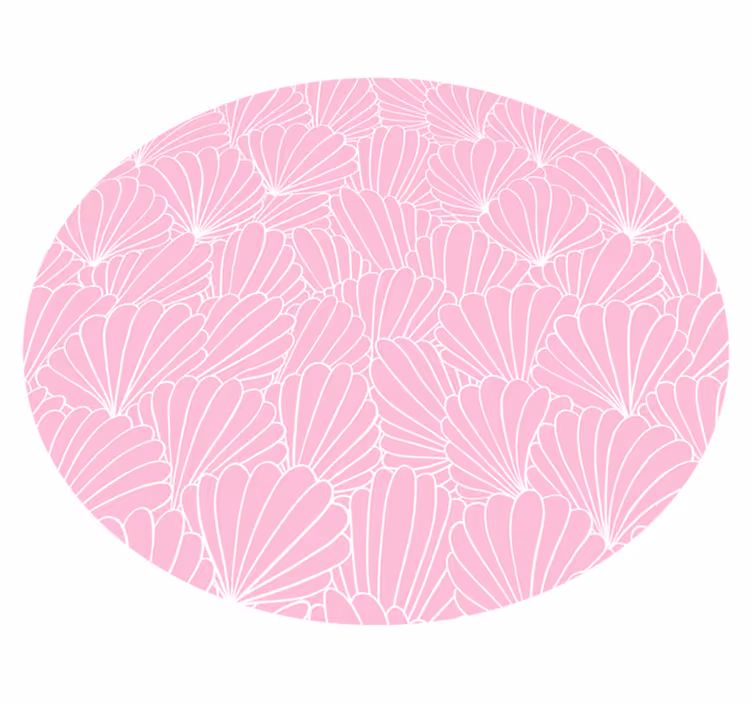 Vinyl Teppich Bad rosa muschelmuster - TenStickers