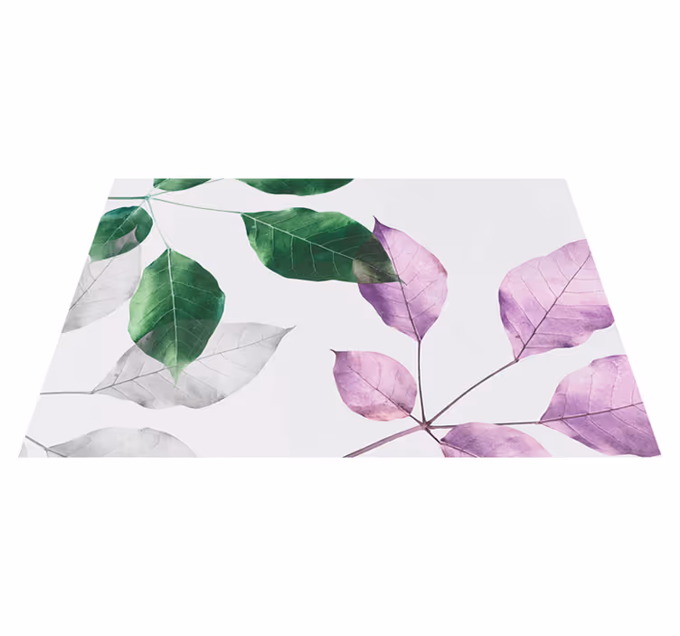Vinyl Teppich Blumen botanische blattdrucke - TenStickers