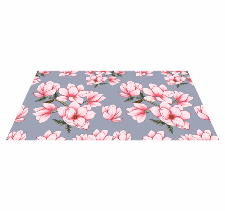 Vinyl Teppich Wohnzimmer zarte blüten - TenStickers