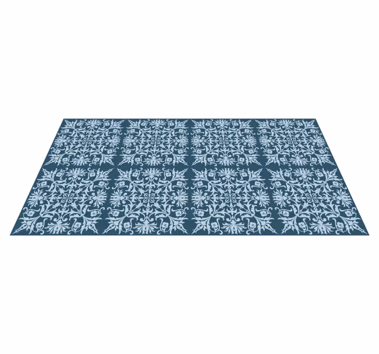 Vinyl Teppich Blumen blumenmuster-blaupause - TenStickers