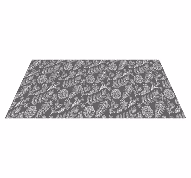 Vinyl Teppich Blumen blumen- und laubmuster - TenStickers